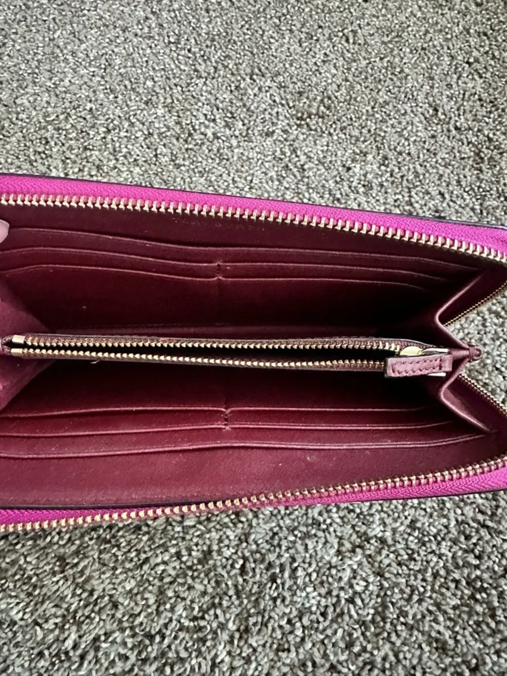 Tory Burch Robinson Patent Leather Zip Around Continental Wallet